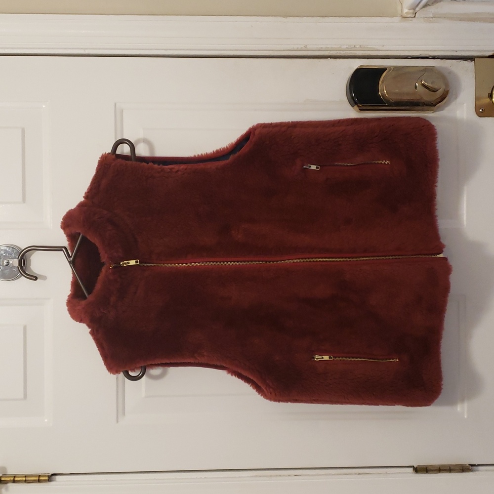 J.Crew Sherpa Fleece Faux Fur Vest